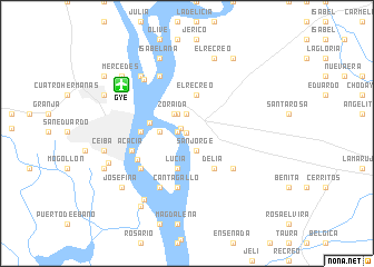 map of Urbanización Brisas de Santay